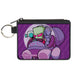 Canvas Zipper Wallet - MINI X-SMALL - Invader Zim and GIR Voot Cruiser Pose and Bone Purples Canvas Zipper Wallets Nickelodeon   