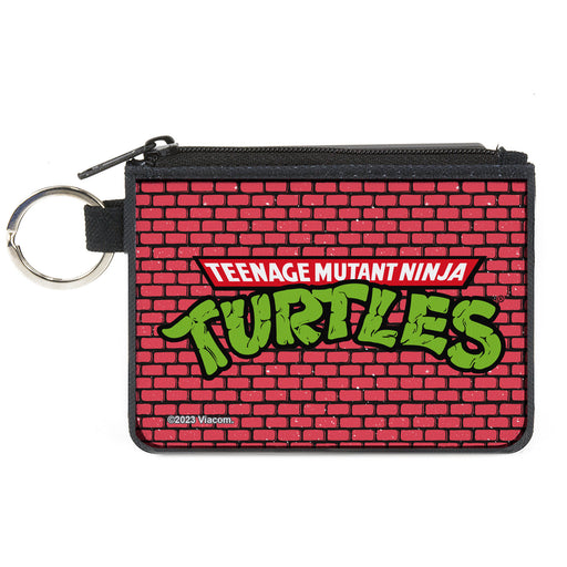 Canvas Zipper Wallet - MINI X-SMALL - TEENAGE MUTANT NINJA TURTLES Brick Title Logo Canvas Zipper Wallets Nickelodeon   