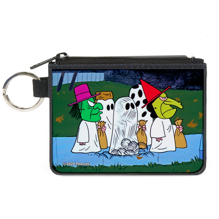 Canvas Zipper Wallet - MINI X-SMALL - Peanuts Gang Halloween Trick or Treat Group Pose Canvas Zipper Wallets Peanuts Worldwide LLC   