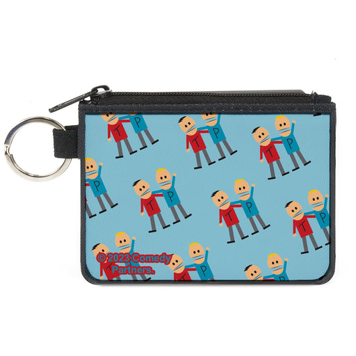 Canvas Zipper Wallet - MINI X-SMALL - South Park Terrance and Phillip Hugging Pose Blue Canvas Zipper Wallets Comedy Central   