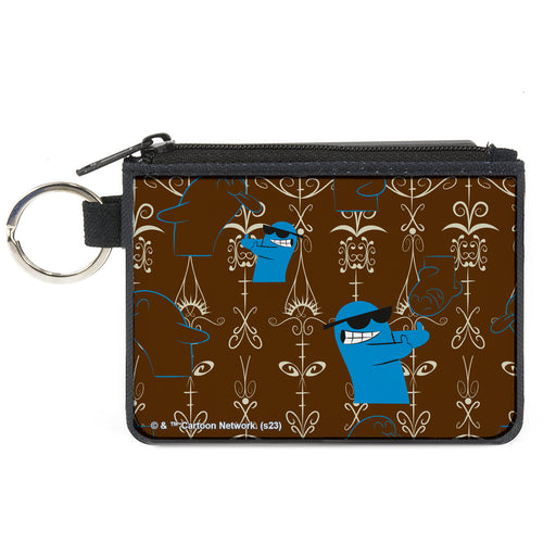 Canvas Zipper Wallet - MINI X-SMALL - Foster's Home for Imaginary Friends Bloo Poses Black/White Canvas Zipper Wallets Warner Bros. Animation   