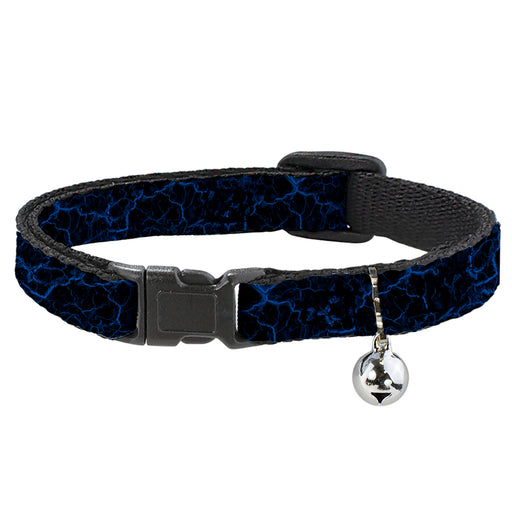 Breakaway Cat Collar with Bell - Marble Black/Blue Breakaway Cat Collars Buckle-Down   