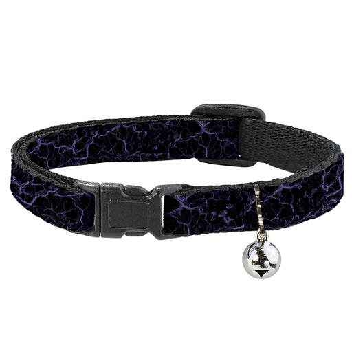 Breakaway Cat Collar with Bell - Marble Black/Purple Breakaway Cat Collars Buckle-Down   