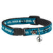 Breakaway Cat Collar with Bell - BEACH DAWG CARE ALL DOGS ARE EQUAL Turquoise/White Breakaway Cat Collars Buckle-Down   