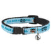 Breakaway Cat Collar with Bell - BEACH DAWG CARE ALL DOGS ARE EQUAL Blues Breakaway Cat Collars Buckle-Down   
