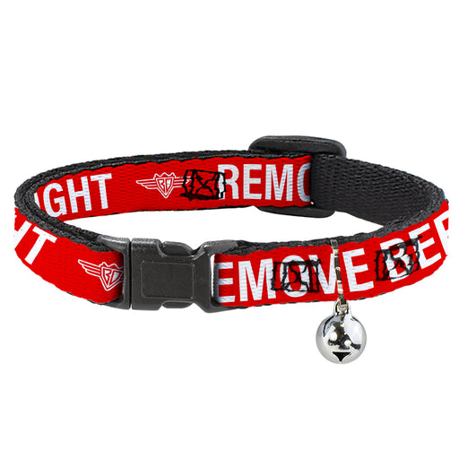 Breakaway Cat Collar with Bell - Buckle-Down REMOVE BEFORE FLIGHT Red/White Breakaway Cat Collars Buckle-Down   