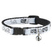 Breakaway Cat Collar with Bell - One Hundred and One Dalmatians Puppies Playing White/Black Breakaway Cat Collars Disney   