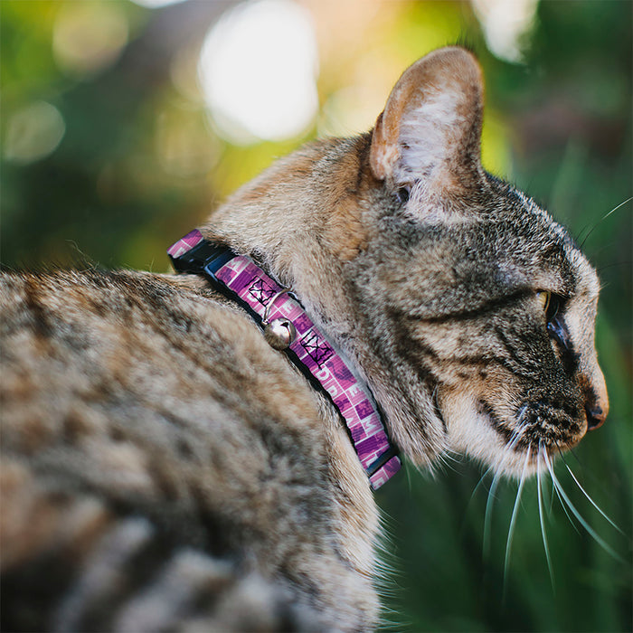 Breakaway Cat Collar with Bell - Disney DREAM Princess Silhouette Poses Pinks/White Breakaway Cat Collars Disney