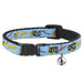 Breakaway Cat Collar with Bell - Disney Pluto Poses and Quotes Blues/Red/Yellow Breakaway Cat Collars Disney   