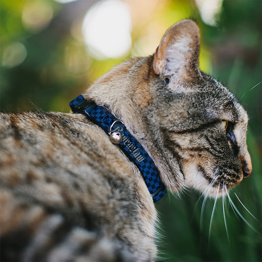 Breakaway Cat Collar with Bell - Harry Potter RAVENCLAW Checker Blues/Grays Breakaway Cat Collars Warner Bros.   