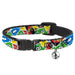 Breakaway Cat Collar with Bell - UNO Cards Stacked Collage Multi Color Breakaway Cat Collars Mattel   