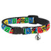 Breakaway Cat Collar with Bell - UNO Cards Lineup Stack Multi Color Breakaway Cat Collars Mattel   