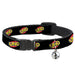 Breakaway Cat Collar with Bell - UNO Game Logo Black/Red/Yellow Breakaway Cat Collars Mattel   