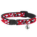 Breakaway Cat Collar with Bell - Peanuts Snoopy and Woodstock Poses Scattered Red Breakaway Cat Collars Peanuts Worldwide LLC   