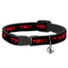 Breakaway Cat Collar with Bell - Toyota Racing Development TRD Logo Black/Red Breakaway Cat Collars Toyota