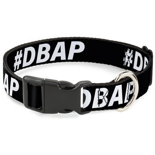 Plastic Clip Collar - #DBAP Hash Tag Text Black/White Plastic Clip Collars Buckle-Down   