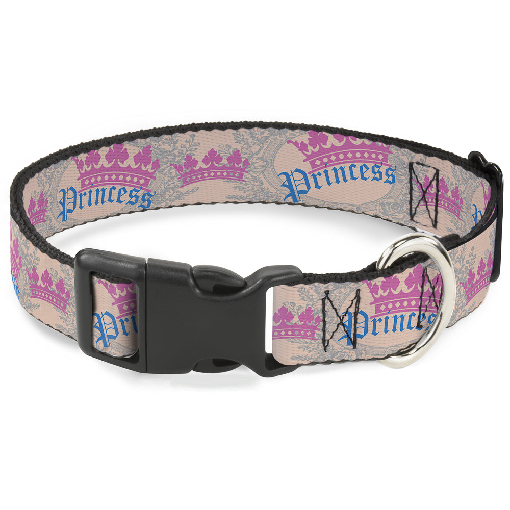 Plastic Clip Collar - Crown Princess Oval Baby Pink/Baby Blue – Buckle-Down
