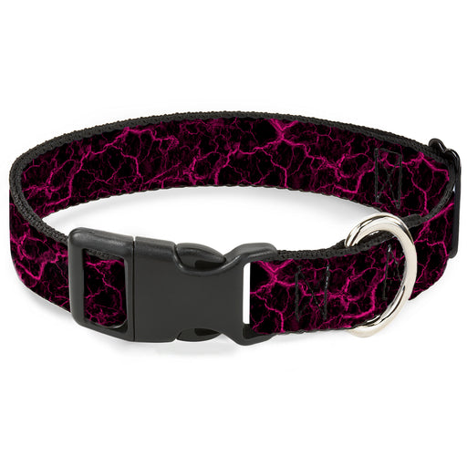 Plastic Clip Collar - Marble Black/Hot Pink Plastic Clip Collars Buckle-Down   