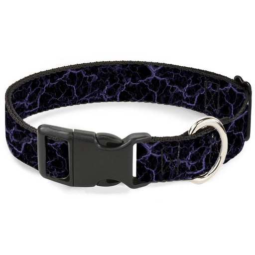 Plastic Clip Collar - Marble Black/Purple Plastic Clip Collars Buckle-Down   