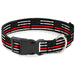 Plastic Clip Collar - Thin Red Line Flag Weathered Black/Gray/Red Plastic Clip Collars Buckle-Down, Inc.