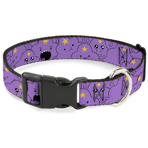 Plastic Clip Collar - Adventure Time Lumpy Space Princess Expressions Stacked Lavender Plastic Clip Collars Cartoon Network   