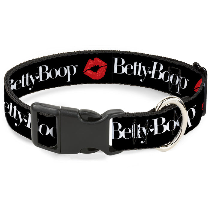 Plastic Clip Collar - BETTY BOOP Text and Kiss Black/White/Red Plastic Clip Collars Fleischer Studios, Inc.   