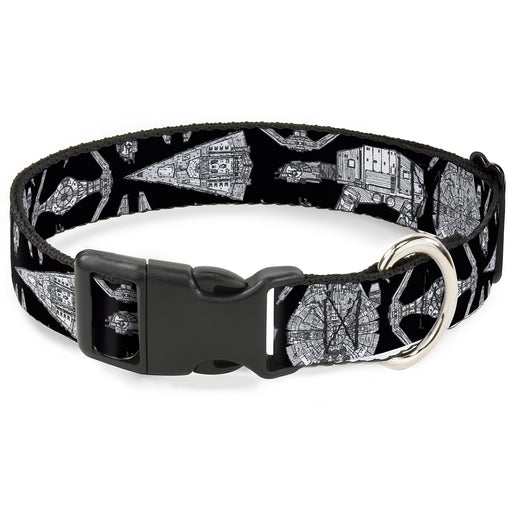 Plastic Clip Collar - Star Wars Ships and Vehicles Black/Grays Plastic Clip Collars Star Wars   