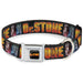 DR. STONE Title Logo Full Color Black/Orange Seatbelt Buckle Collar - DR. STONE Title Logo and Ibarra Suika Split Pose Black Seatbelt Buckle Collars Crunchyroll   