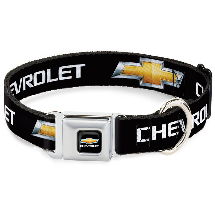 Chevy Bowtie Full Color Black Gold Seatbelt Buckle Collar - Chevy Bowtie Black/Gold Logo REPEAT Seatbelt Buckle Collars GM General Motors