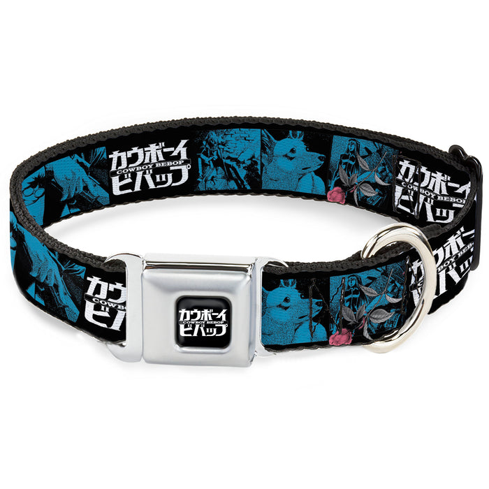 COWBOY BEBOP Title Logo Full Color Black/White Seatbelt Buckle Collar - COWBOY BEBOP Title Logo and Character Blocks Black/Blues Seatbelt Buckle Collars Crunchyroll   