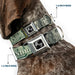 Dog Bone Seatbelt Buckle Collar - 100 Dollar Bill CLOSE-UP/Triple Benjamin Seatbelt Buckle Collars Buckle-Down