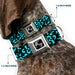 Dog Bone Seatbelt Buckle Collar - Eighties 1 Blue/Black Seatbelt Buckle Collars Buckle-Down