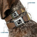 Dog Bone Seatbelt Buckle Collar - Giraffe Spots Tan/Brown Seatbelt Buckle Collars Buckle-Down