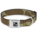 Dog Bone Seatbelt Buckle Collar - Giraffe Spots Tan/Brown Seatbelt Buckle Collars Buckle-Down