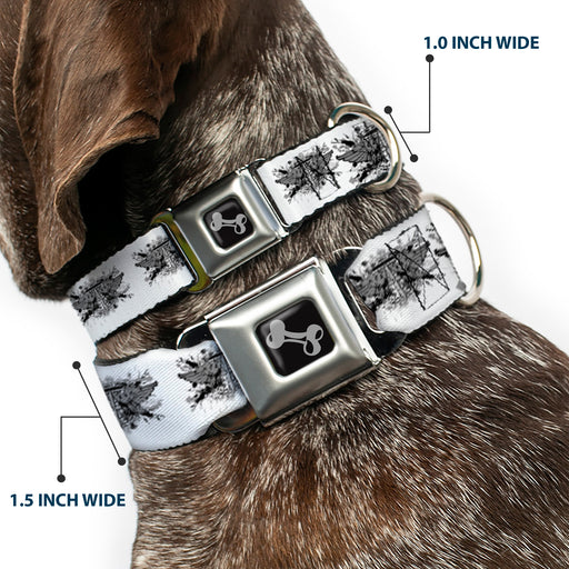 Dog Bone Seatbelt Buckle Collar - Phoenix Shield White Seatbelt Buckle Collars Buckle-Down