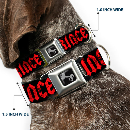 Dog Bone Seatbelt Buckle Collar - Punk Princess Black/Red/White Seatbelt Buckle Collars Buckle-Down