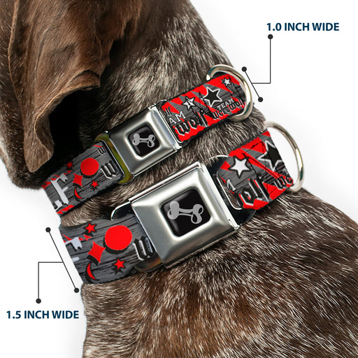 Dog Bone Seatbelt Buckle Collar - Team Werewolf Seatbelt Buckle Collars Buckle-Down