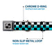 Dog Bone Seatbelt Buckle Collar - Checker Black/Ombre Turquoise Seatbelt Buckle Collars Buckle-Down