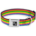 Dog Bone Seatbelt Buckle Collar - Stripes Purple/Orange/Green/Yellow/Pink/Blue Seatbelt Buckle Collars Buckle-Down