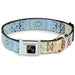 Dog Bone Black/Silver Seatbelt Buckle Collar - Bandana Paisley Ombre Pastel/Black Seatbelt Buckle Collars Buckle-Down