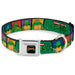 Classic TEENAGE MUTANT NINJA TURTLES Logo Seatbelt Buckle Collar - Classic TEENAGE MUTANT NINJA TURTLES Group Pose3/TMNT Logo Green/Multi Color Seatbelt Buckle Collars Nickelodeon