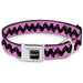 PEANUTS Title Logo Full Color Black/White Seatbelt Buckle Collar - Peanuts Charlie Brown Zig Zag Stripe Pink/Black Seatbelt Buckle Collars Peanuts Worldwide LLC   