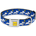 PEANUTS Title Logo Full Color Yellow/White Seatbelt Buckle Collar - Peanuts Snoopy Running and Woodstock Pose Blue Seatbelt Buckle Collars Peanuts Worldwide LLC   