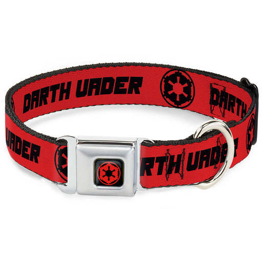 Star Wars Galactic Empire Insignia Full Color Black/Red Seatbelt Buckle Collar - Star Wars DARTH VADER Text and Galactic Empire Logo Red/Black Seatbelt Buckle Collars Star Wars   