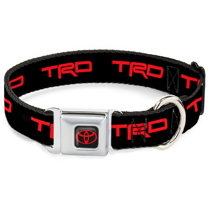 Toyota Logo Full Color Black/Red Seatbelt Buckle Collar - Toyota Racing Development TRD Logo Black/Red Seatbelt Buckle Collars Toyota