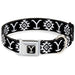 Yellowstone Y Logo Full Color Black/White Seatbelt Buckle Collar - Yellowstone Dutton Ranch and Native American Icons Black/White Seatbelt Buckle Collars Paramount Network   