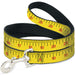 Dog Leash - Measuring Tape Yellow/Black/Red Dog Leashes Buckle-Down   