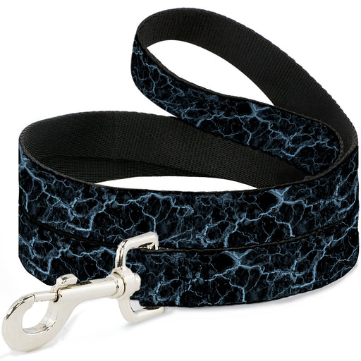 Dog Leash - Marble Black/Baby Blue Dog Leashes Buckle-Down   