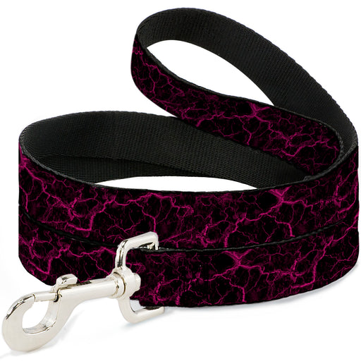 Dog Leash - Marble Black/Hot Pink Dog Leashes Buckle-Down   