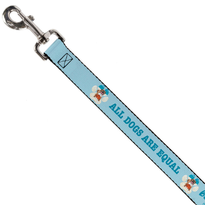 Dog Leash - BEACH DAWG CARE ALL DOGS ARE EQUAL Blues Dog Leashes Buckle-Down   